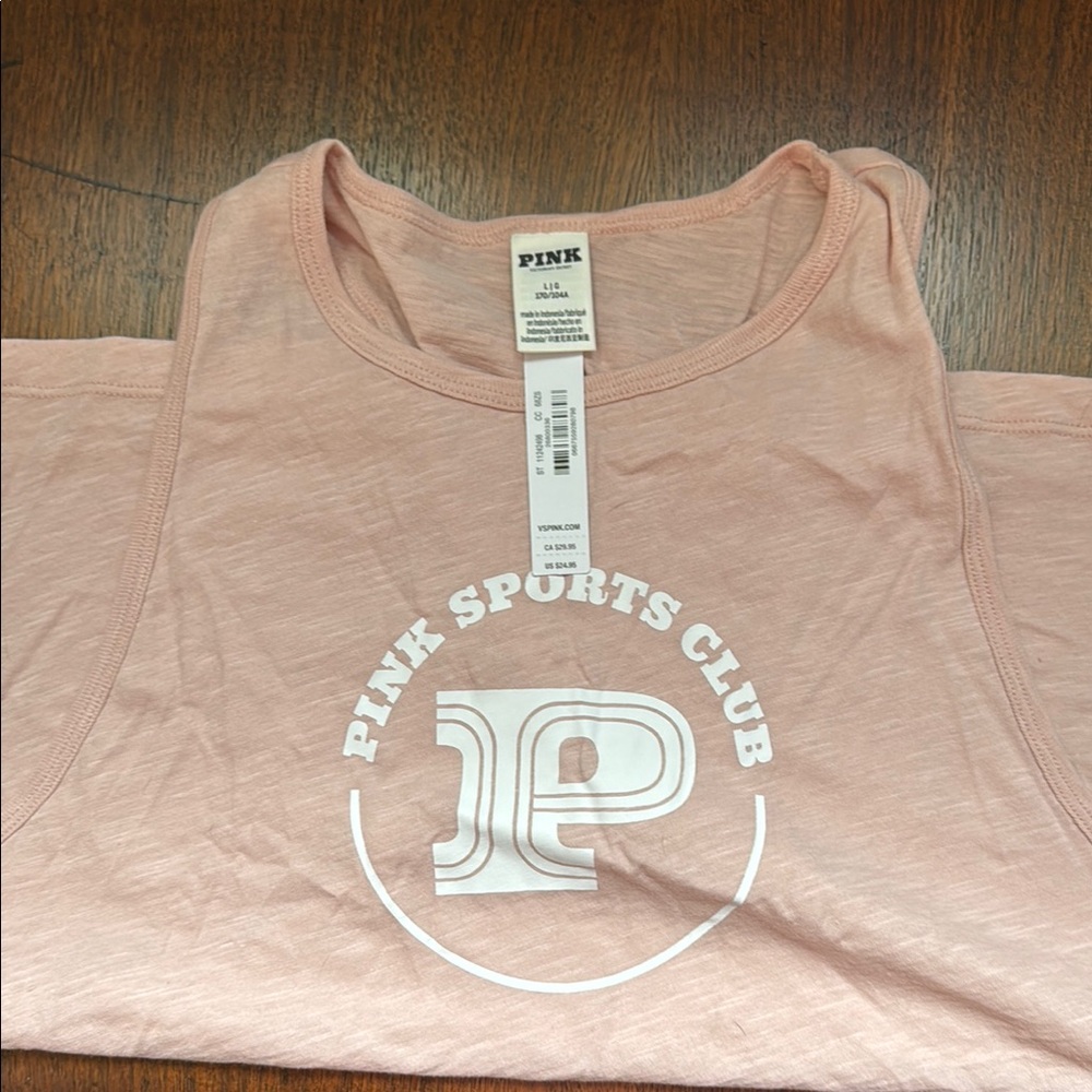 PINK Victoria's Secret Pink Polo T-shirt with Circular Logo